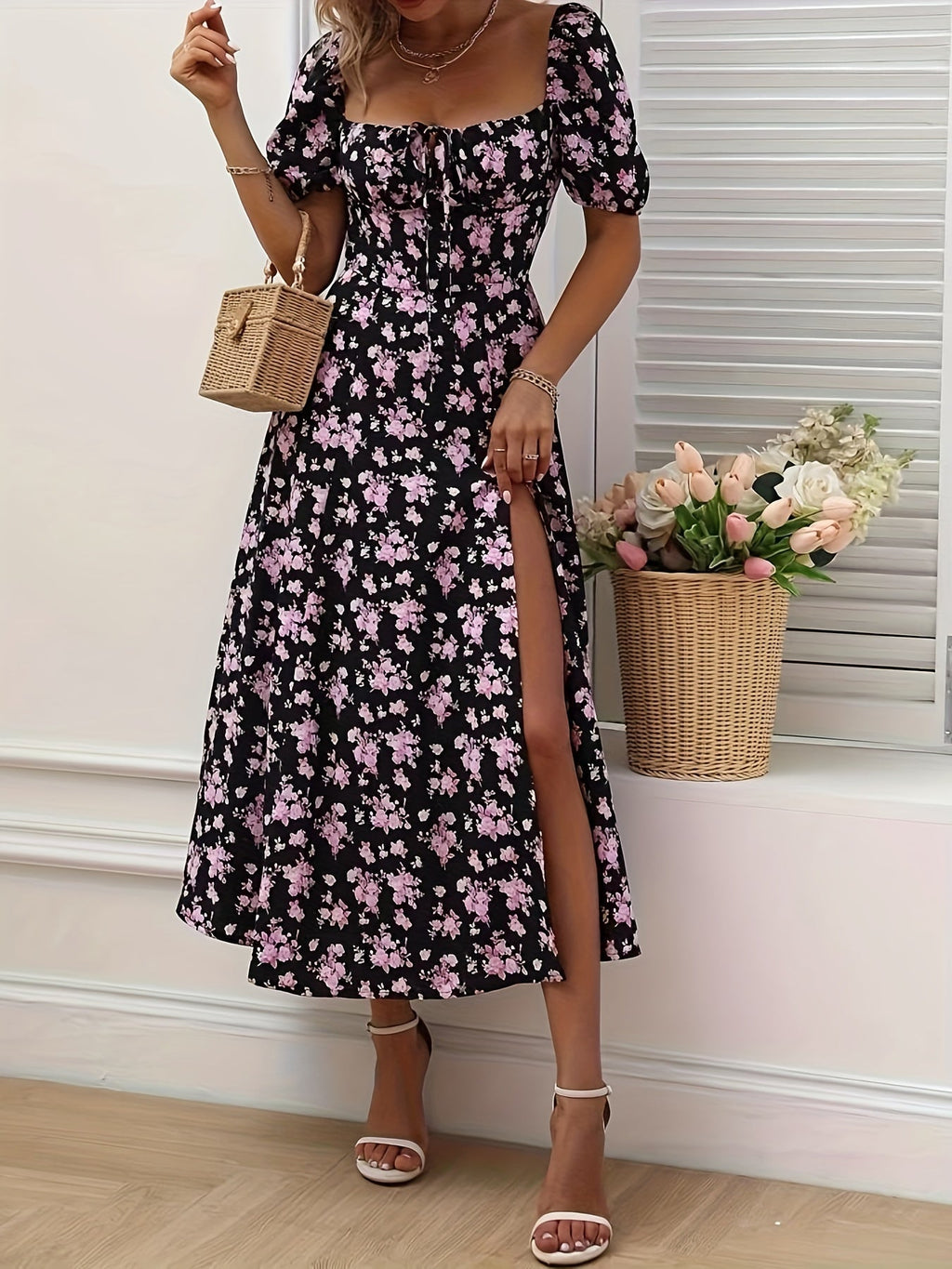 VUI Paris | Robe Élégante Florale Chloé