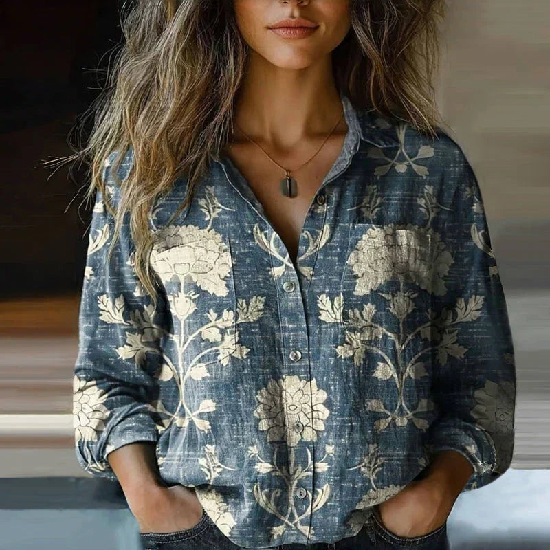 VUI Paris | Blouse à Imprimé Floral Rétro Nanna