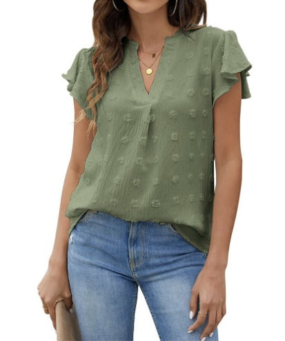 VUI Paris | Blouse Chic en Patchwork avec Volants Kari
