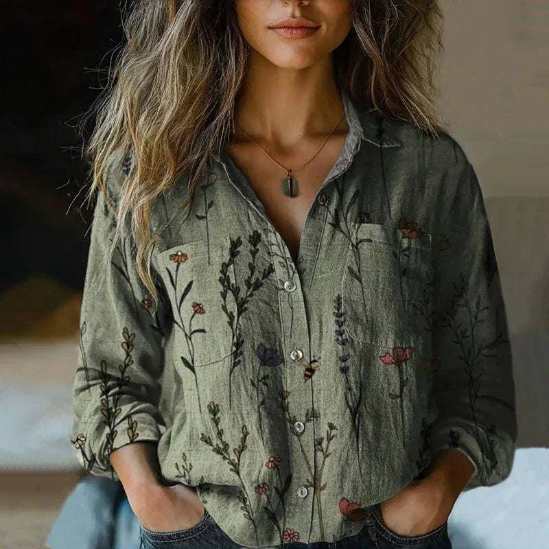 VUI Paris | Blouse à Imprimé Floral Rétro Nanna