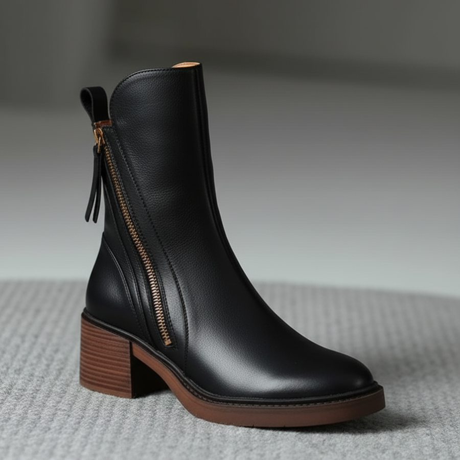 VUI Paris | Bottines Zippées Talon Confort Isabelle
