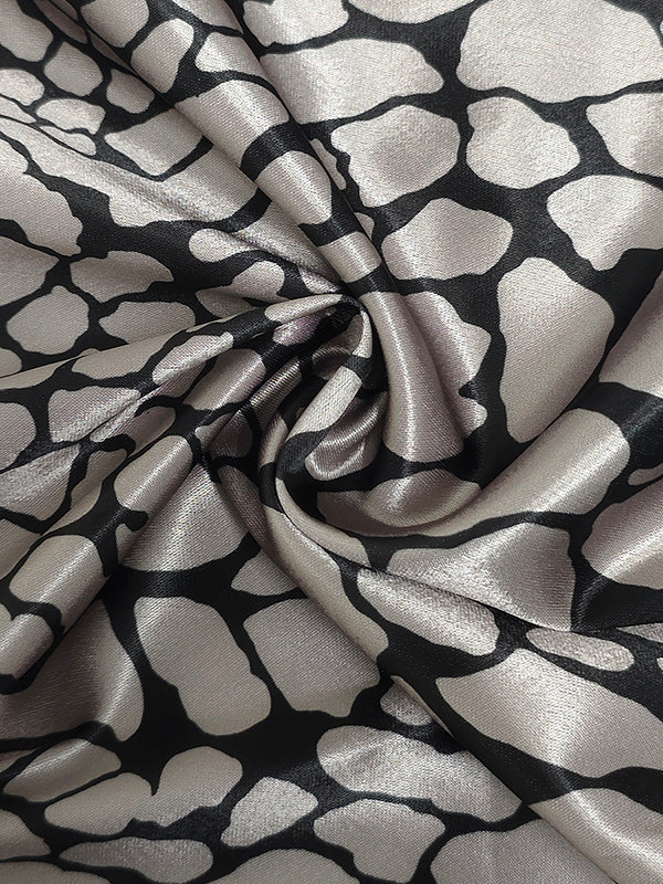 VUI Paris | CHEMISIER EFFET SATIN À MOTIF ARTISTIQUE