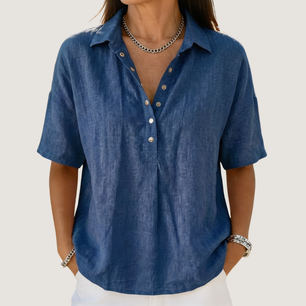 VUI Paris | Blouse avec Col et Détails Boutonnés Willow