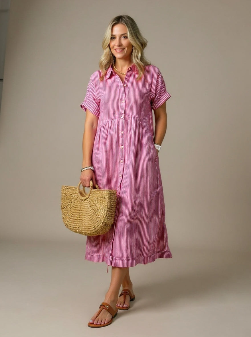 VUI Paris | Robe Rayée Élégante Claire