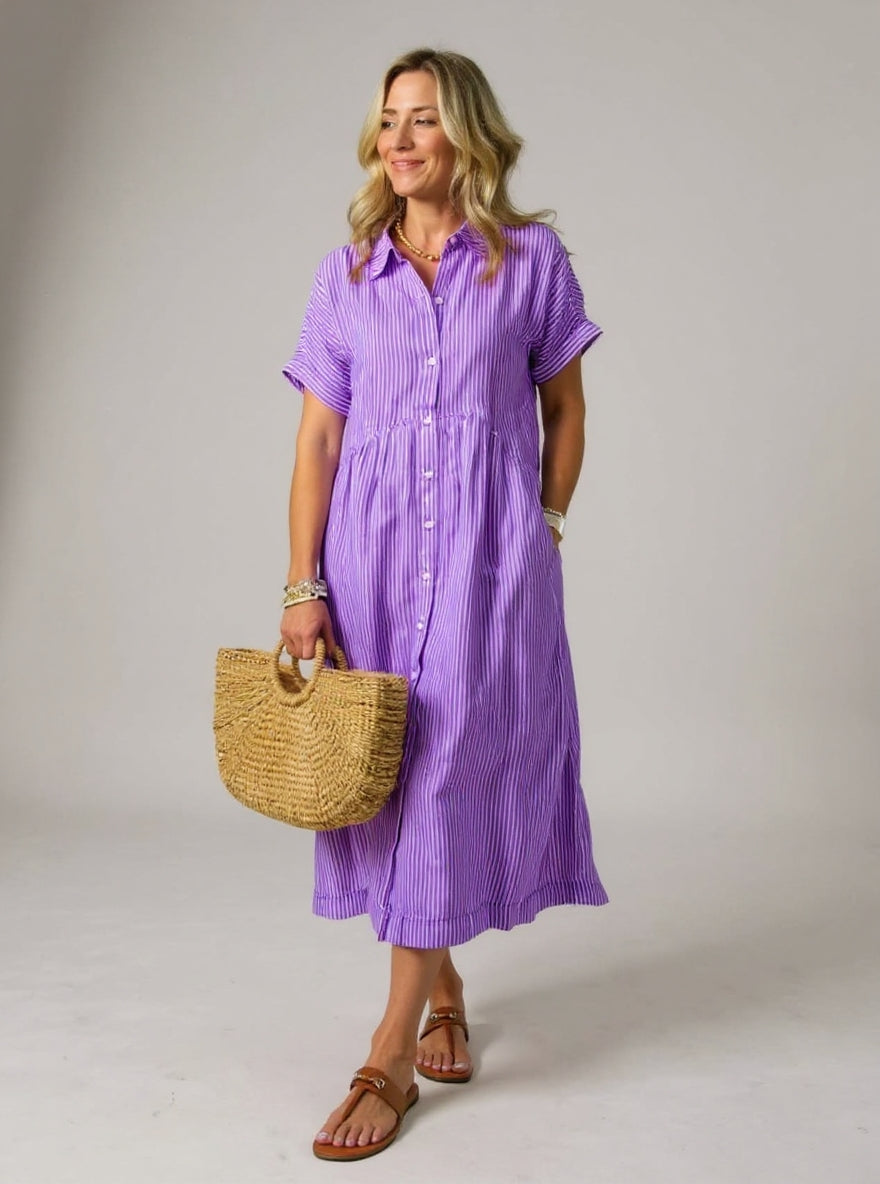 VUI Paris | Robe Rayée Élégante Claire
