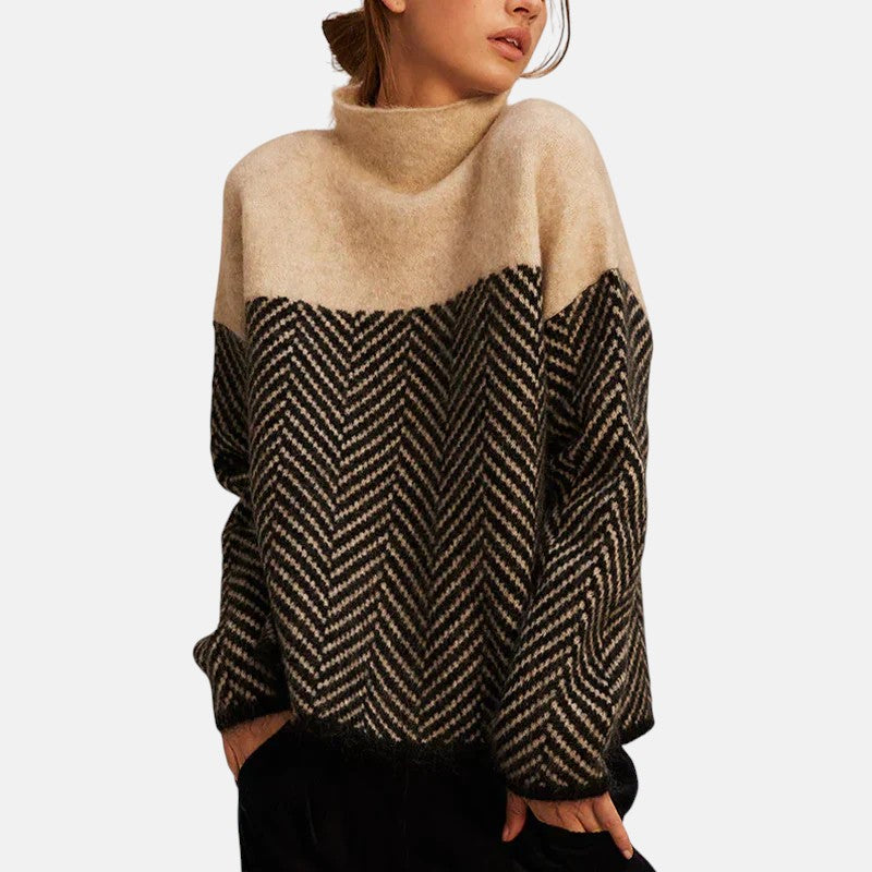 VUI Paris | PULL À COL MONTANT EN COTON