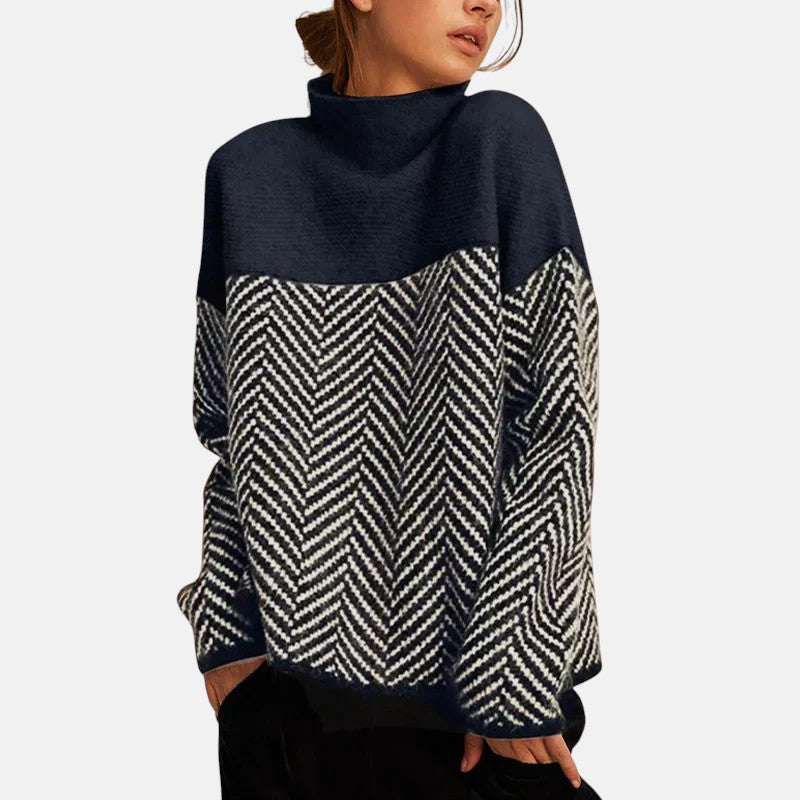 VUI Paris | PULL À COL MONTANT EN COTON