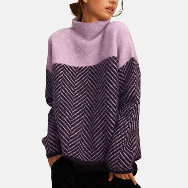 VUI Paris | PULL À COL MONTANT EN COTON