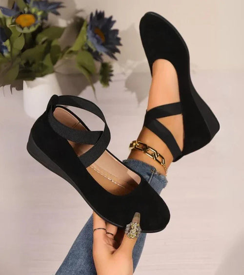 VUI Paris | BALLERINES FERMÉES À SEMELLE COMPENSÉE