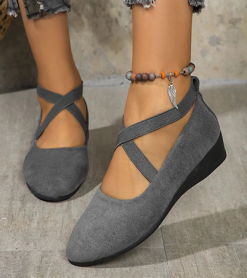VUI Paris | BALLERINES FERMÉES À SEMELLE COMPENSÉE