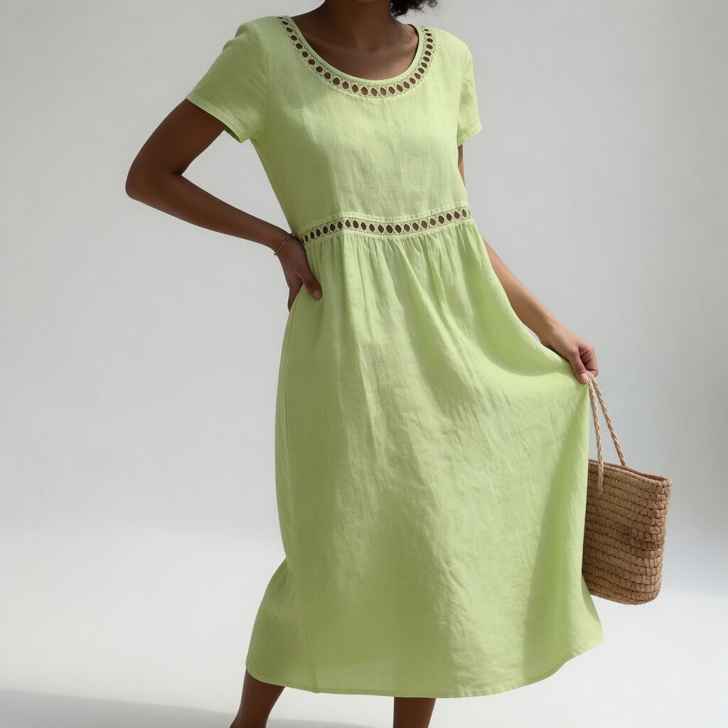 VUI Paris | Robe Brodée Fluide Aveline