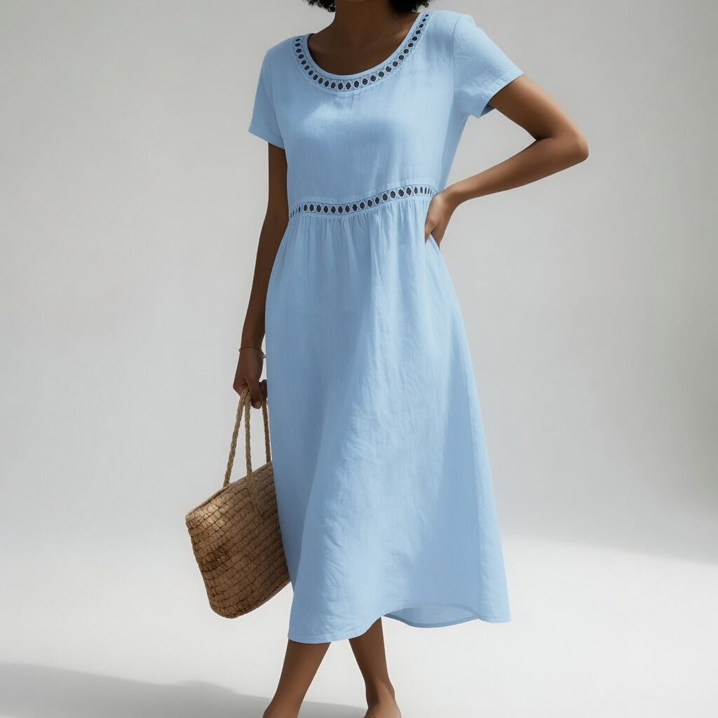 VUI Paris | Robe Brodée Fluide Aveline