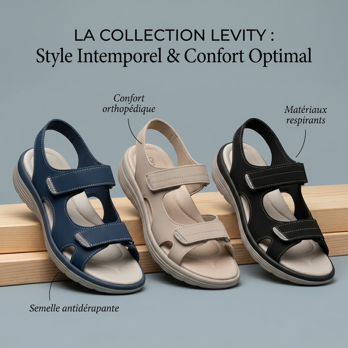 VUI Paris | Sandales Confort Ajustables Sophie