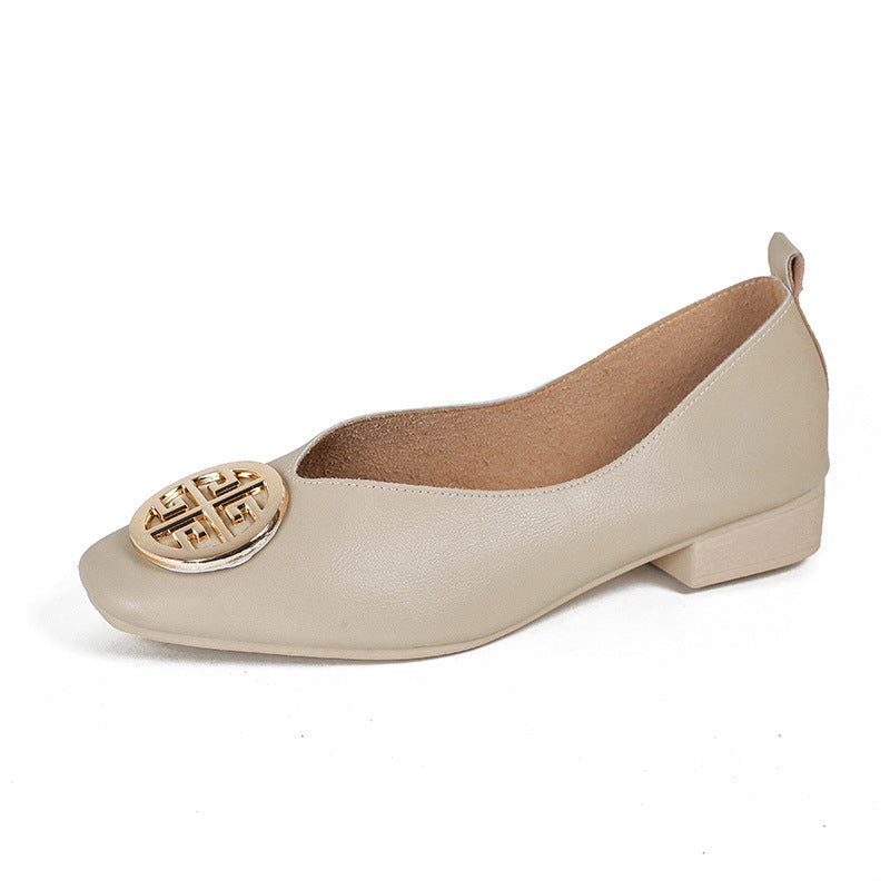 VUI Paris | Ballerines Cuir Bout Carré Brigitte