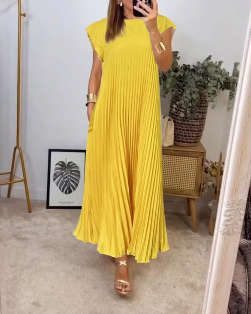 VUI Paris | Robe Plissée Sans Manches