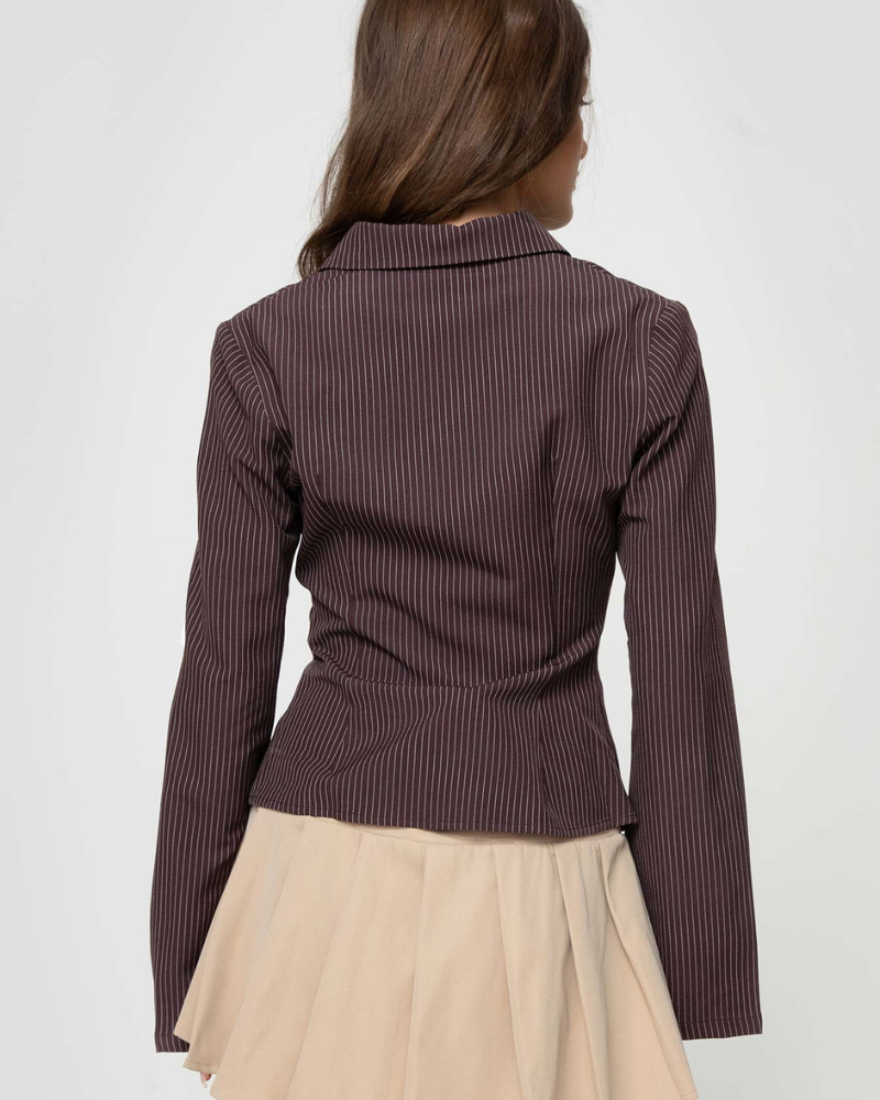 VUI Paris | CHEMISE CLASSIQUE À RAYURES FINES