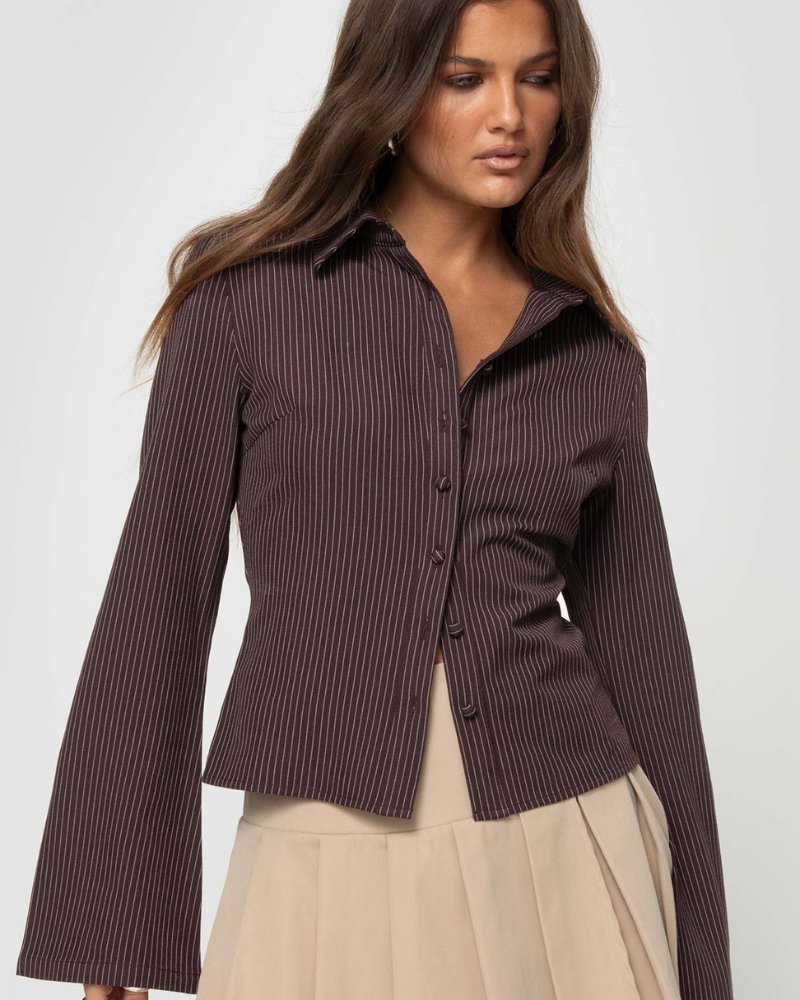 VUI Paris | CHEMISE CLASSIQUE À RAYURES FINES