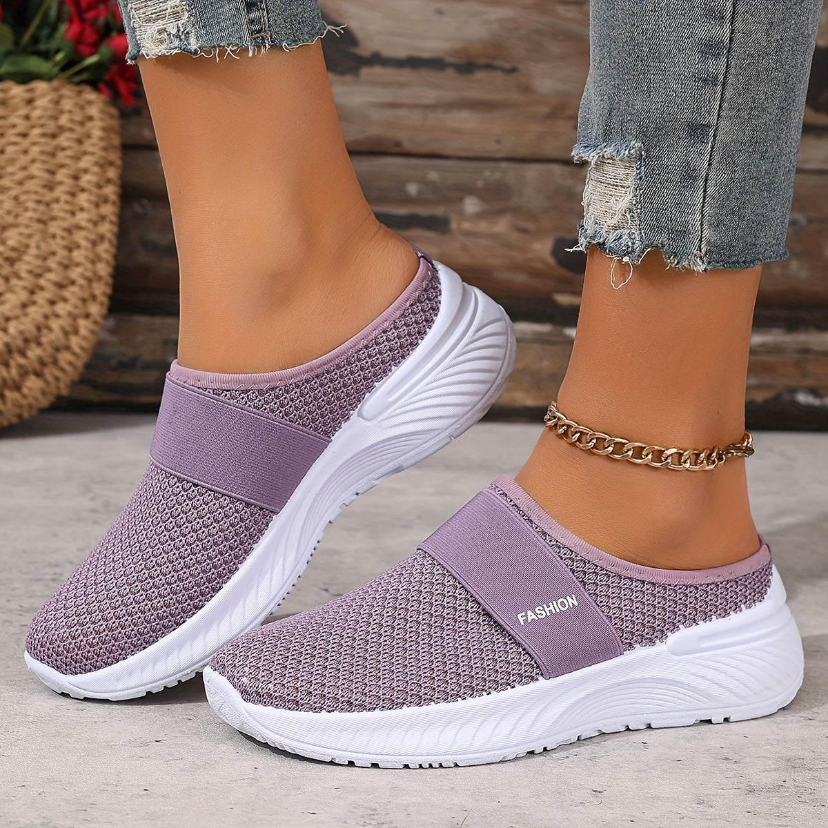 VUI Paris | Baskets Mules Mesh Respirant Nicole