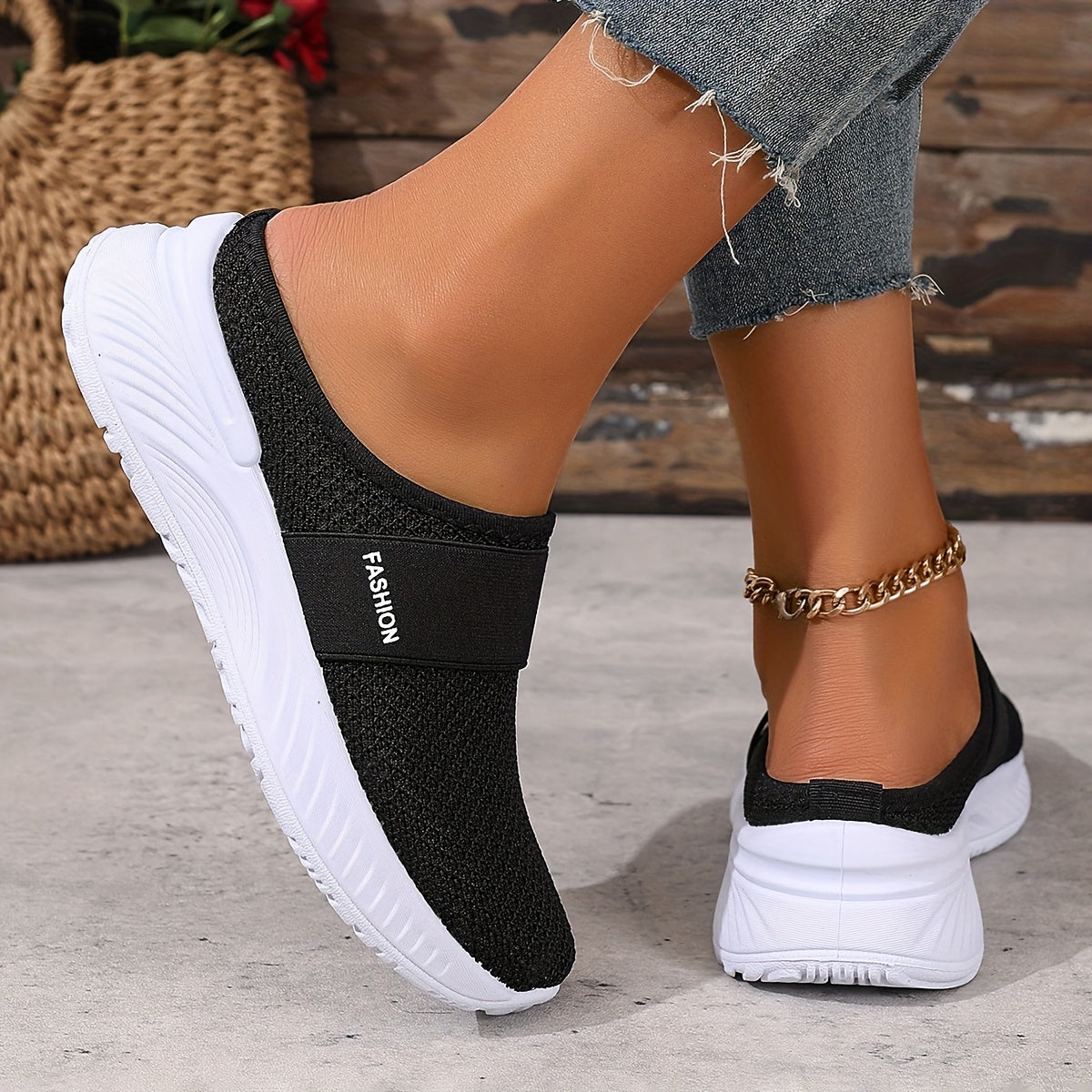 VUI Paris | Baskets Mules Mesh Respirant Nicole