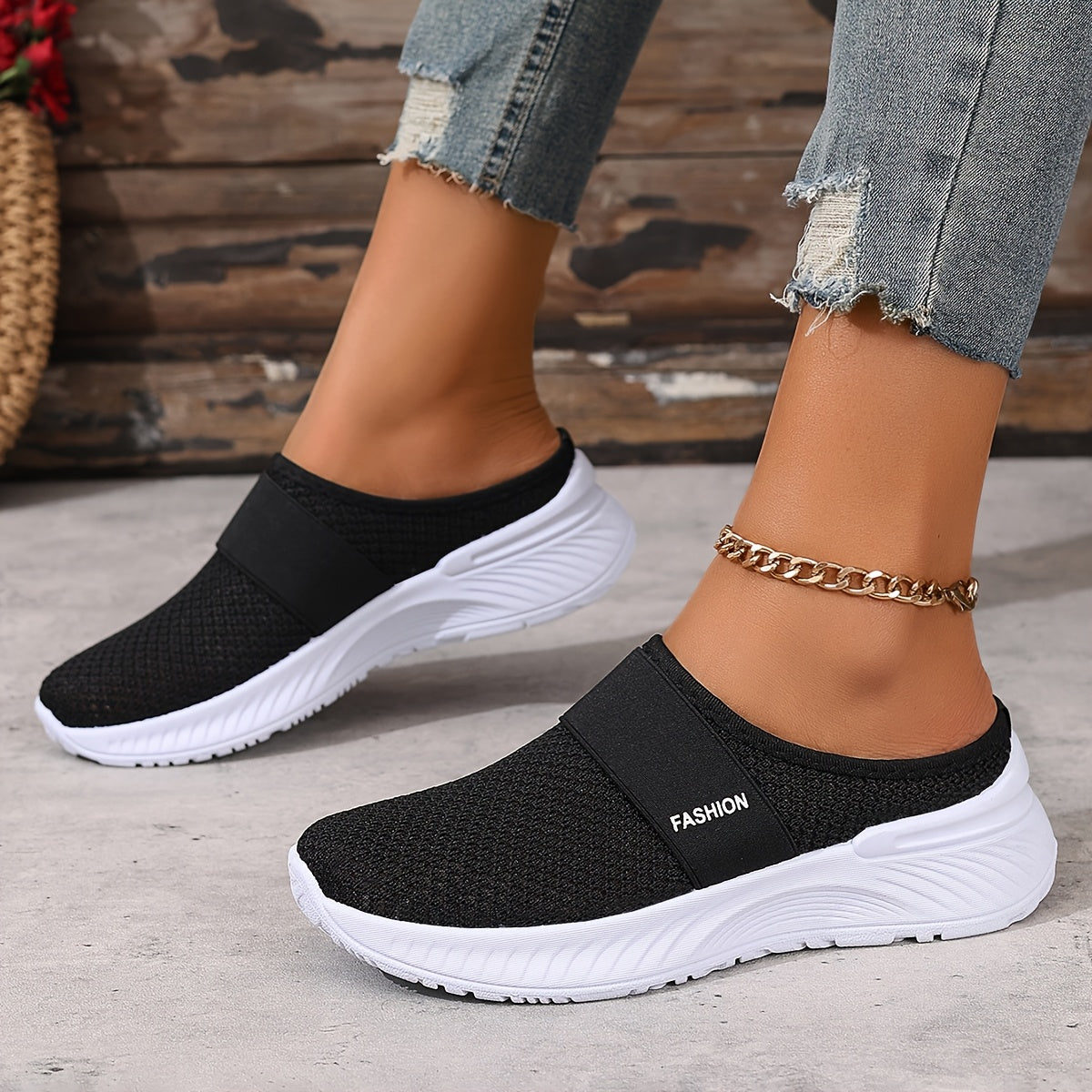 VUI Paris | Baskets Mules Mesh Respirant Nicole