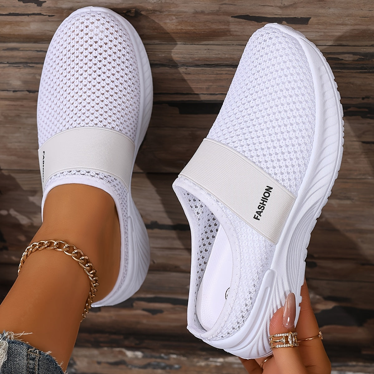 VUI Paris | Baskets Mules Mesh Respirant Nicole