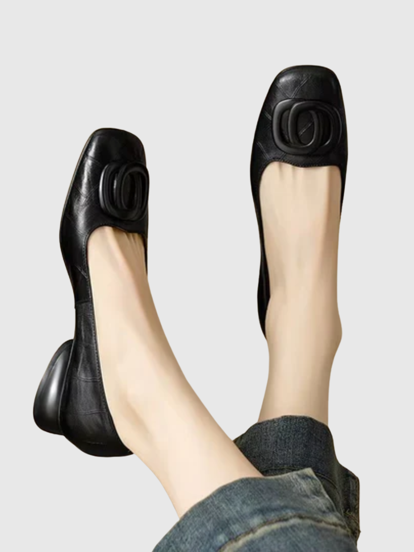 VUI Paris | Ballerines en Cuir Bout Carré Margot