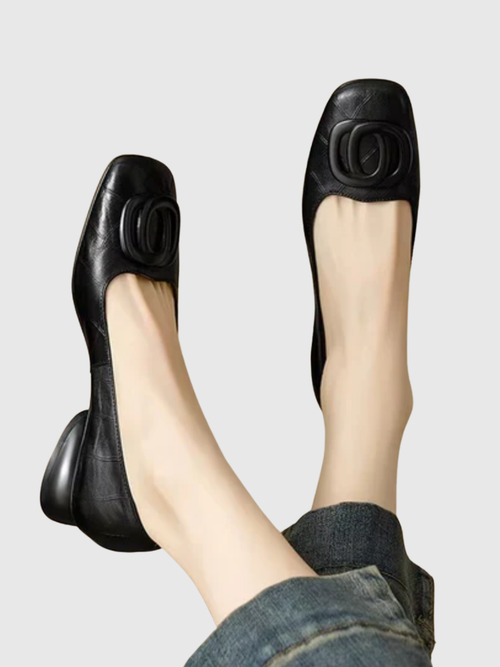 VUI Paris | Ballerines en Cuir Bout Carré Margot