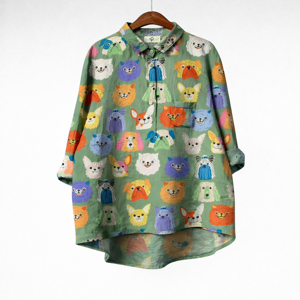 VUI Paris | Blouse Élégante à Motif Canin (1+1 GRATUIT)