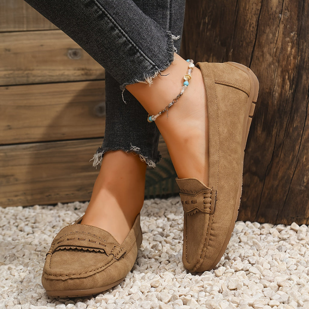VUI Paris | Mocassins Effet Daim Festonnés Marie