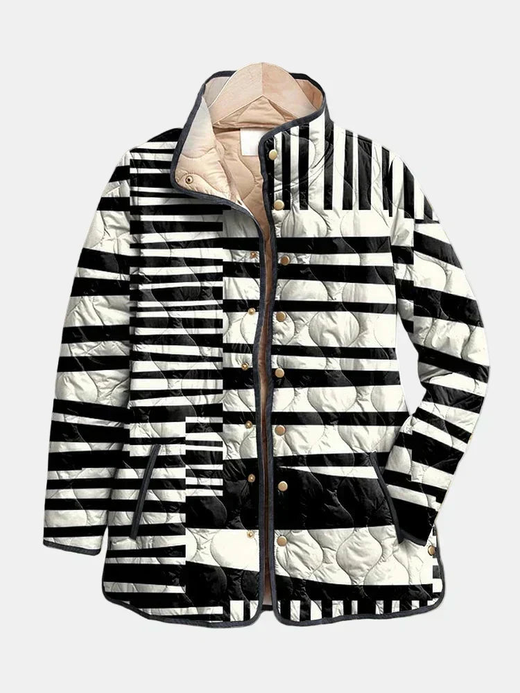 VUI Paris | Veste Matelassée Rayures Graphiques Véronique