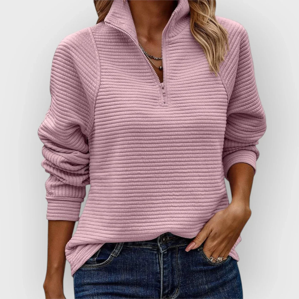 VUI Paris | PULL CHIC DÉCONTRACTÉ À COL ZIPPÉ