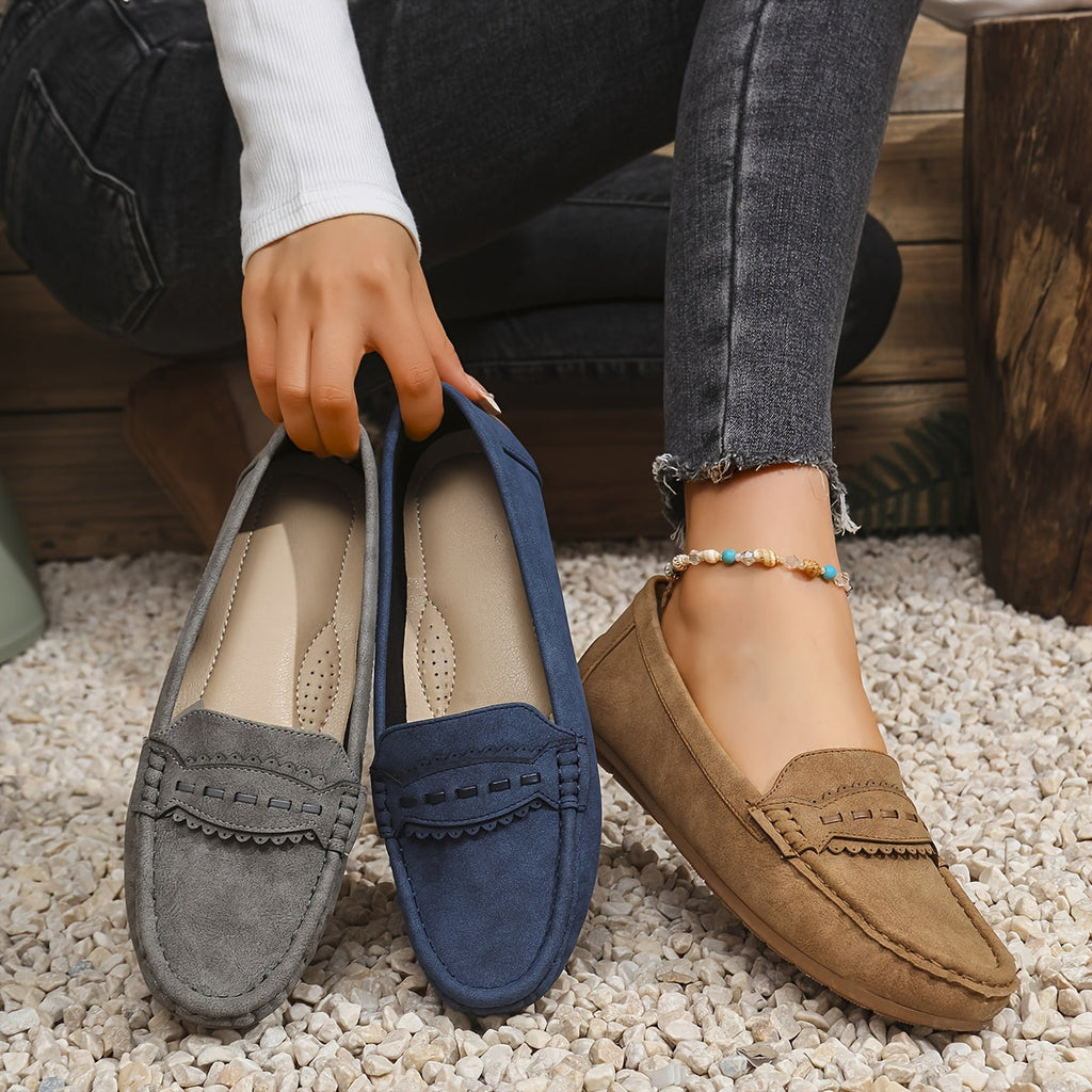 VUI Paris | Mocassins Effet Daim Festonnés Marie