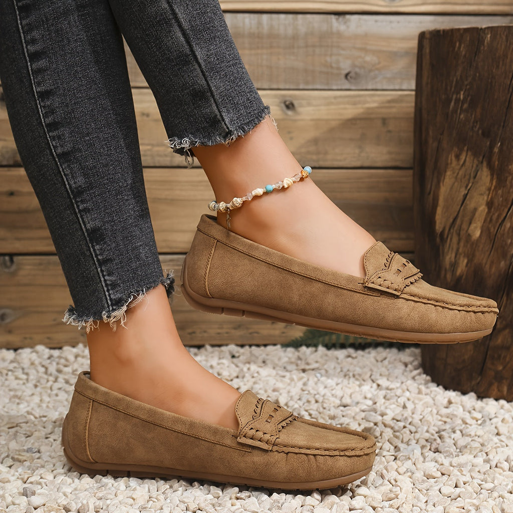 VUI Paris | Mocassins Effet Daim Festonnés Marie