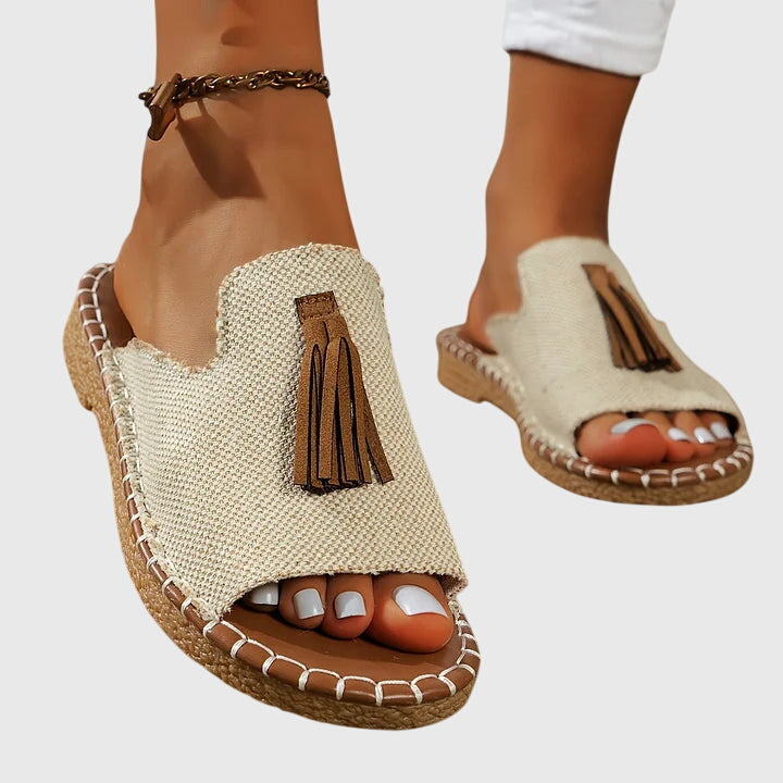 VUI Paris | Sandales Bohèmes À Pompons Nathalie
