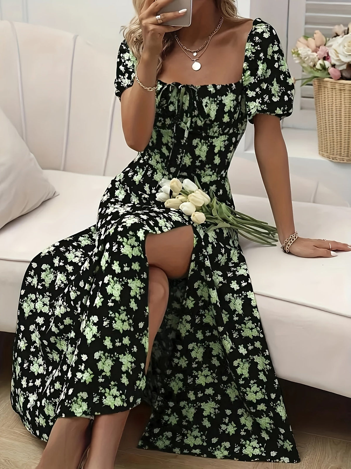 VUI Paris | Robe Élégante Florale Chloé