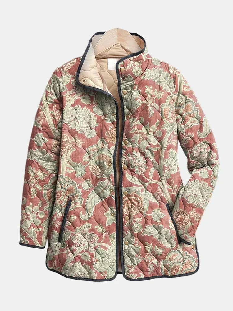 VUI Paris | Veste Matelassée Damas Terracotta Pauline
