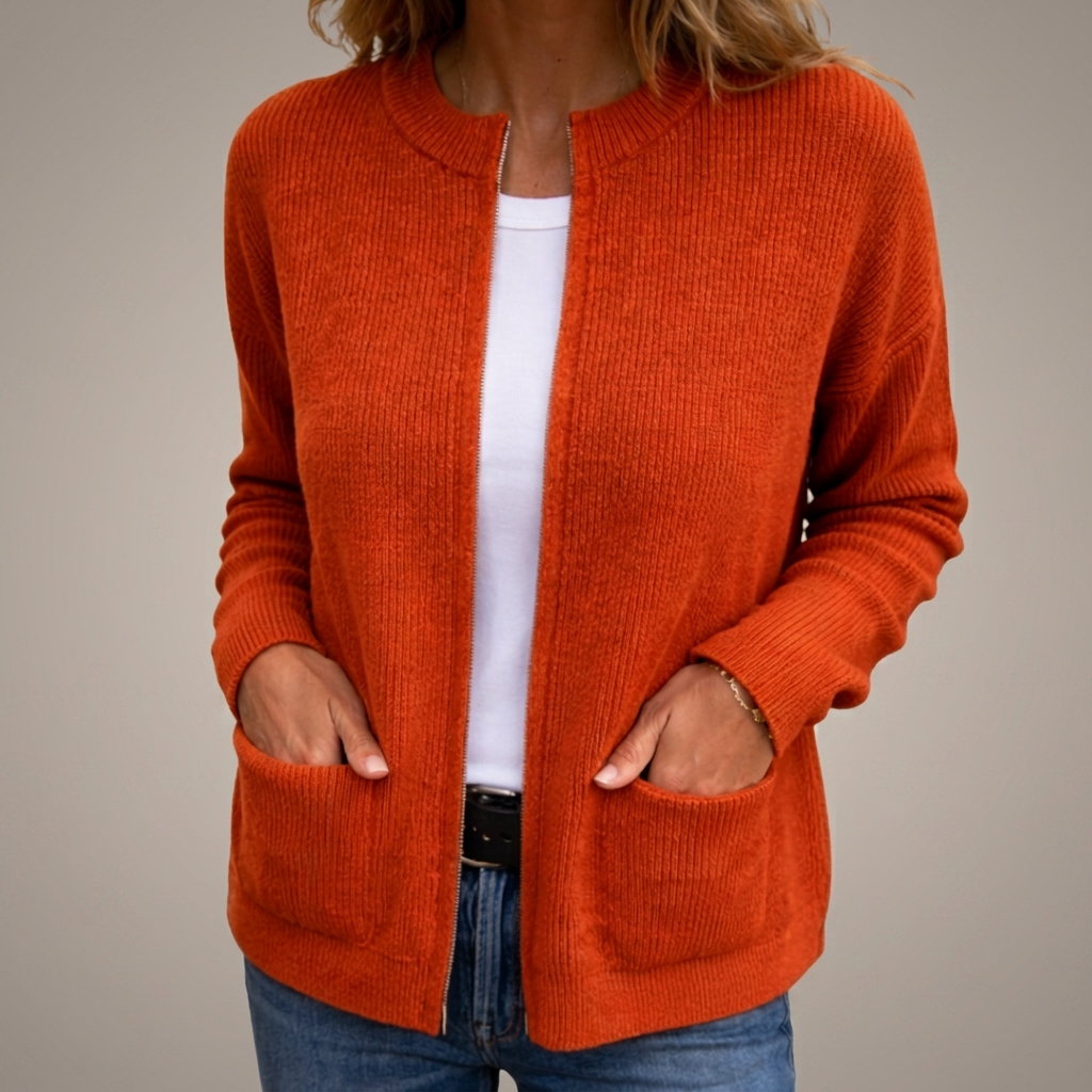 VUI Paris | Gilet Zippé en Maille Douce Juliette