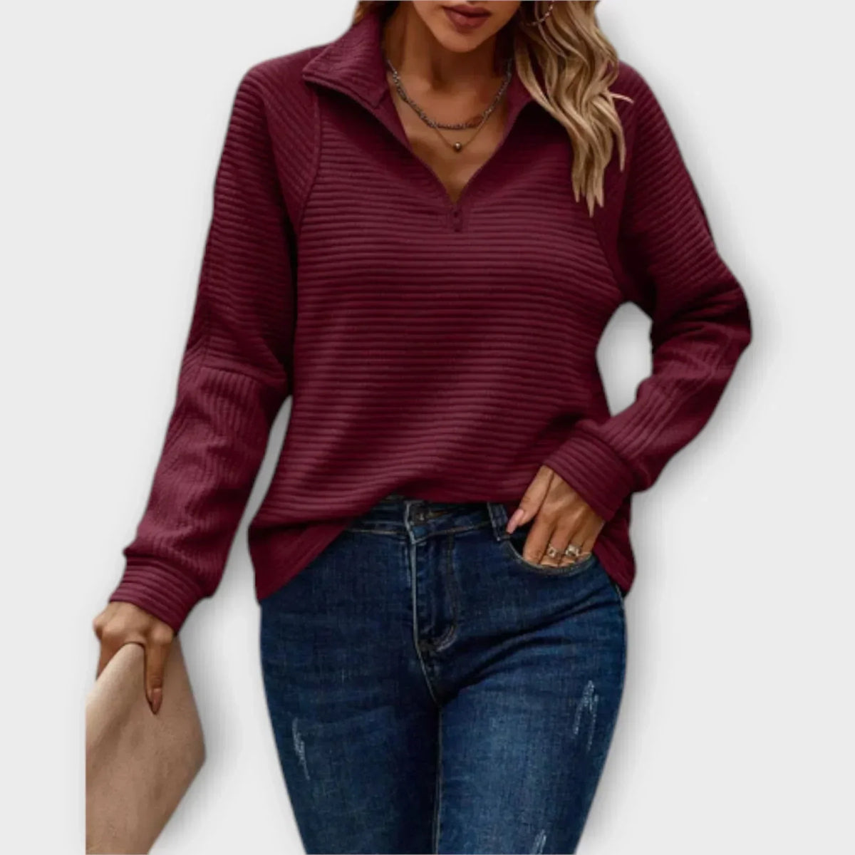 VUI Paris | PULL CHIC DÉCONTRACTÉ À COL ZIPPÉ