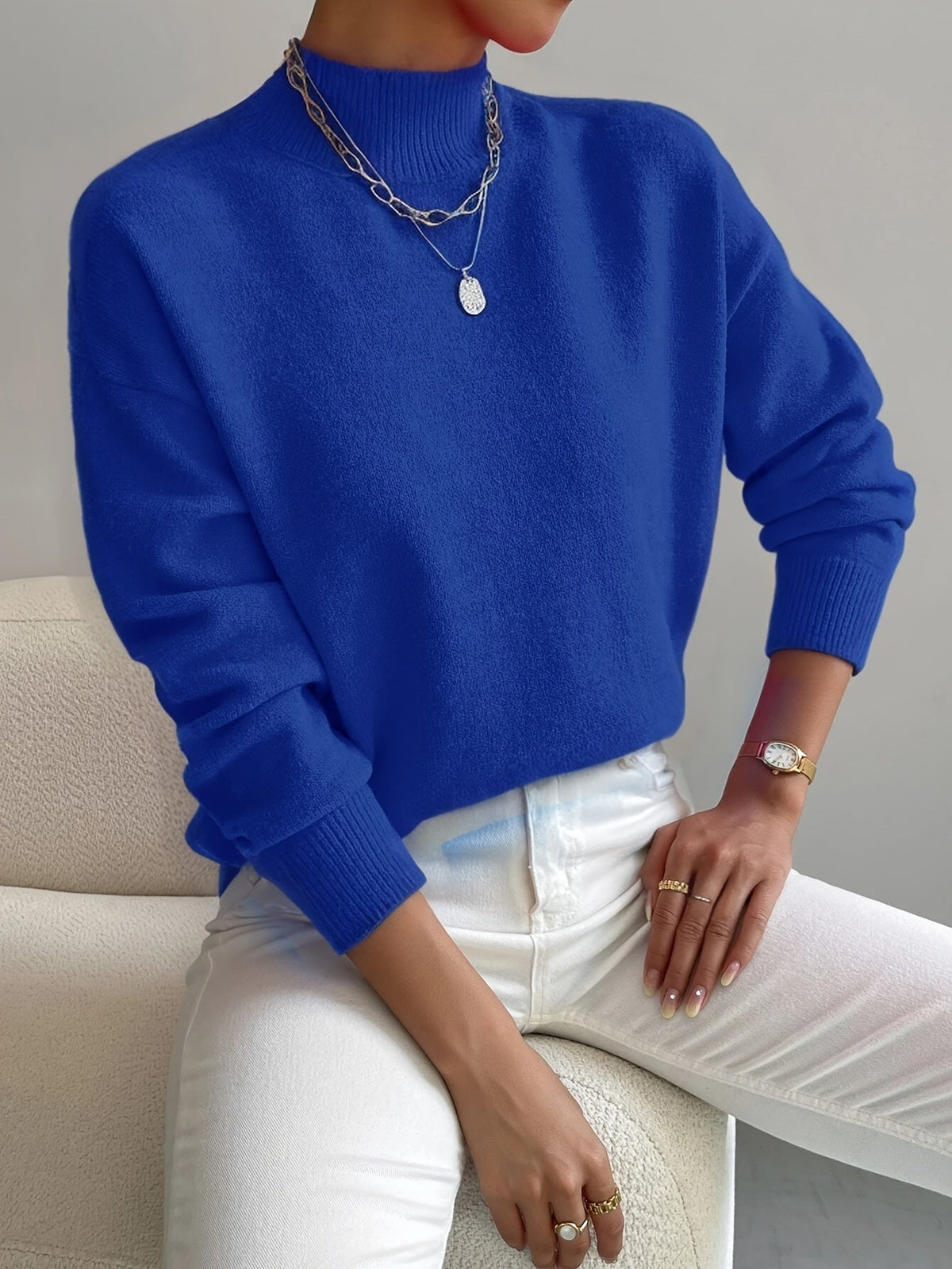 VUI Paris | Pull Col Montant Doux Christine