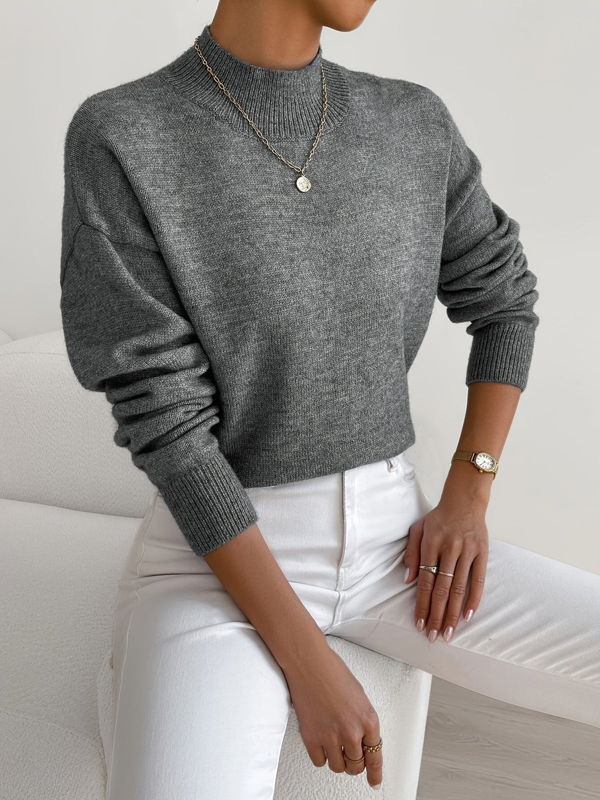 VUI Paris | Pull Col Montant Doux Christine