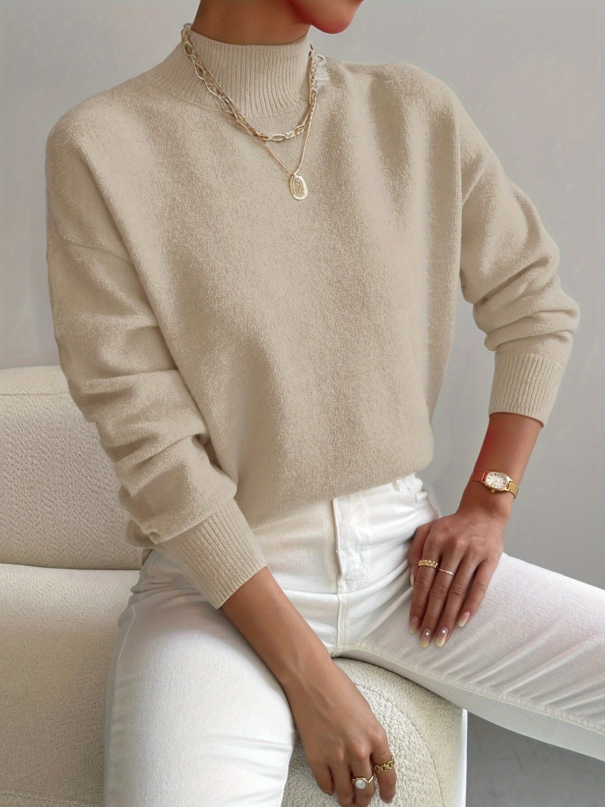 VUI Paris | Pull Col Montant Doux Christine