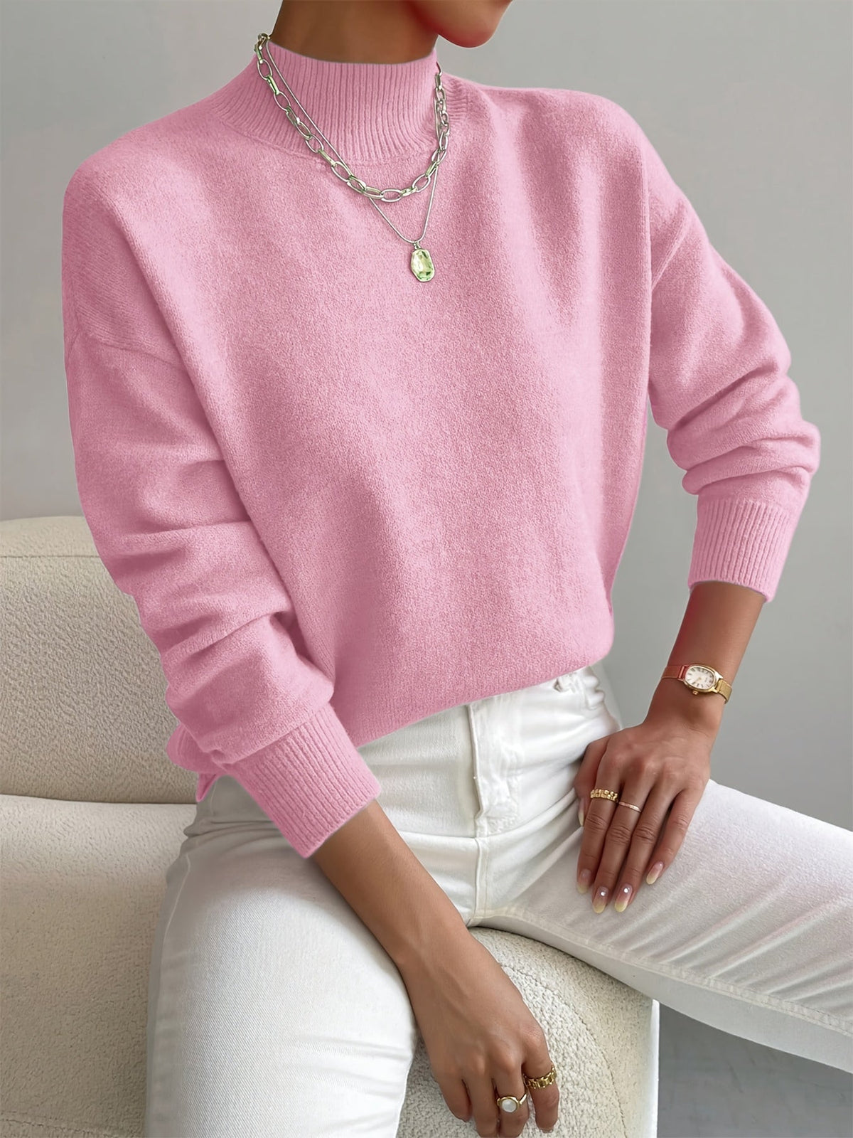 VUI Paris | Pull Col Montant Doux Christine