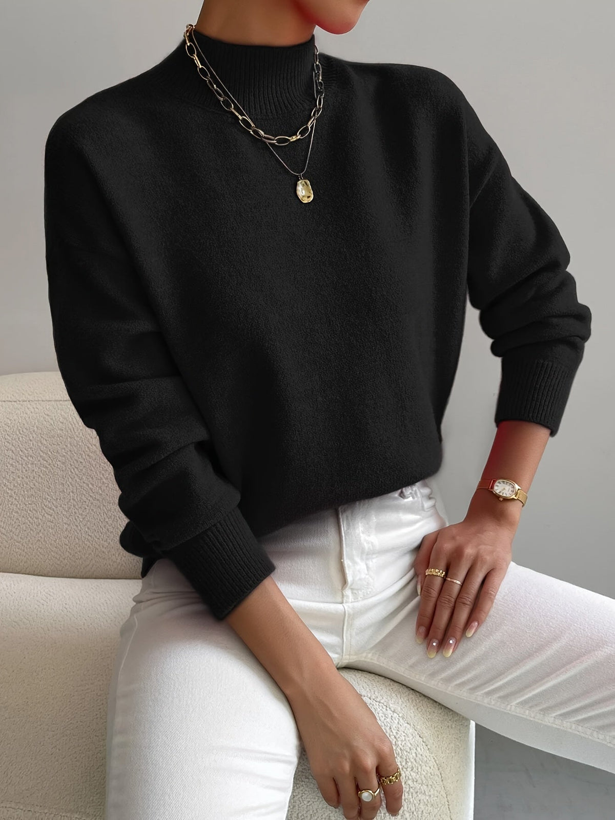 VUI Paris | Pull Col Montant Doux Christine