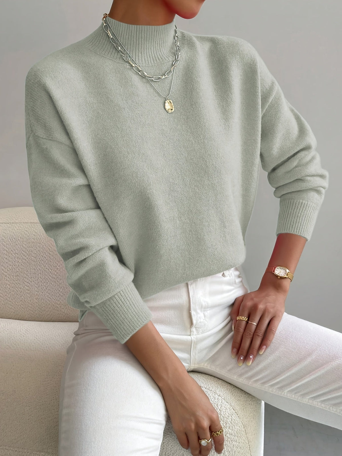 VUI Paris | Pull Col Montant Doux Christine