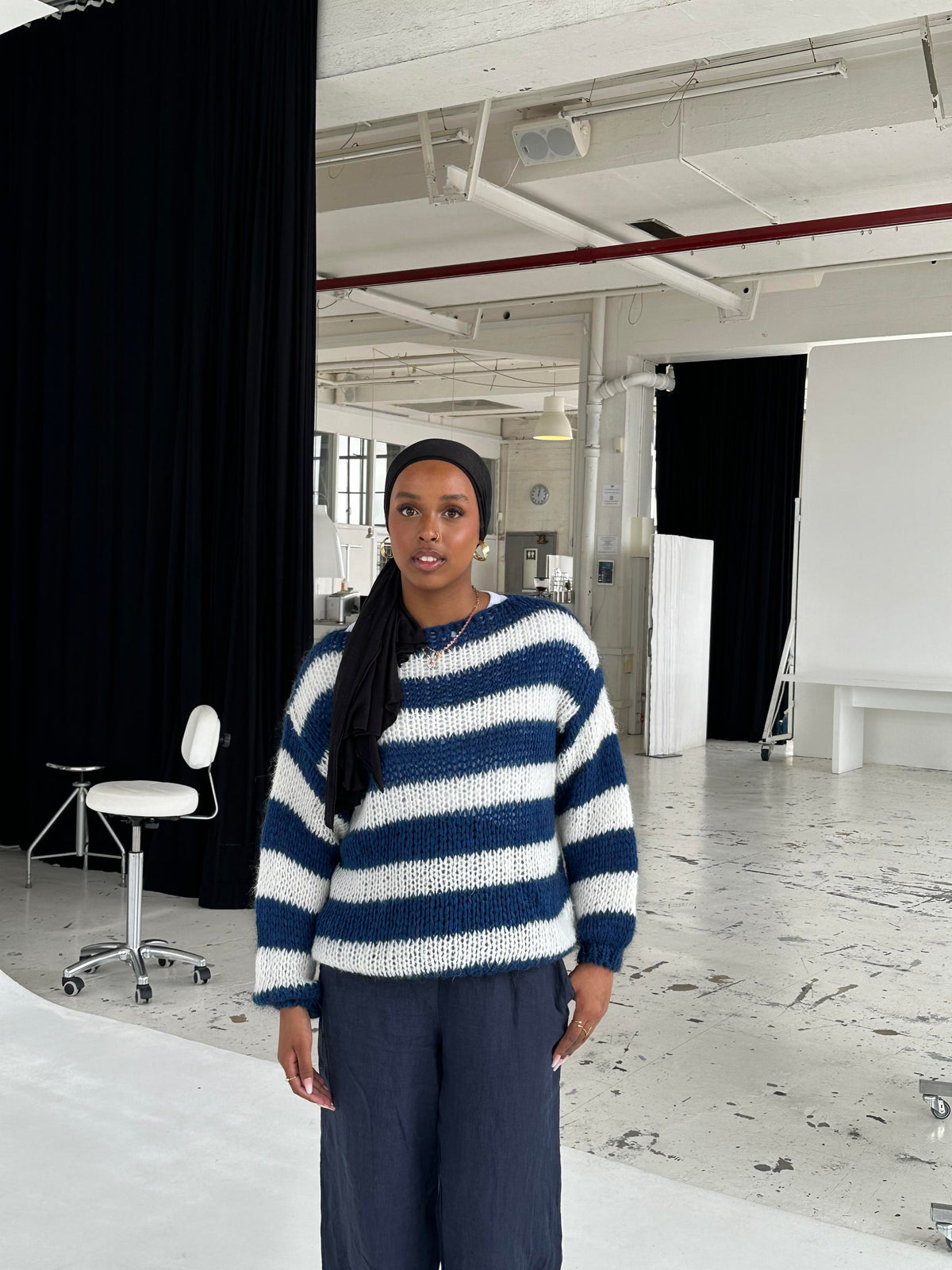VUI Paris | PULL OVERSIZE EN TRICOT RAYÉ