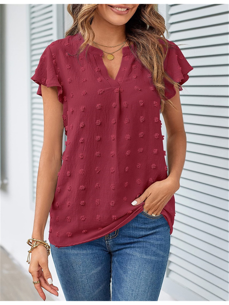 VUI Paris | Blouse Chic en Patchwork avec Volants Kari
