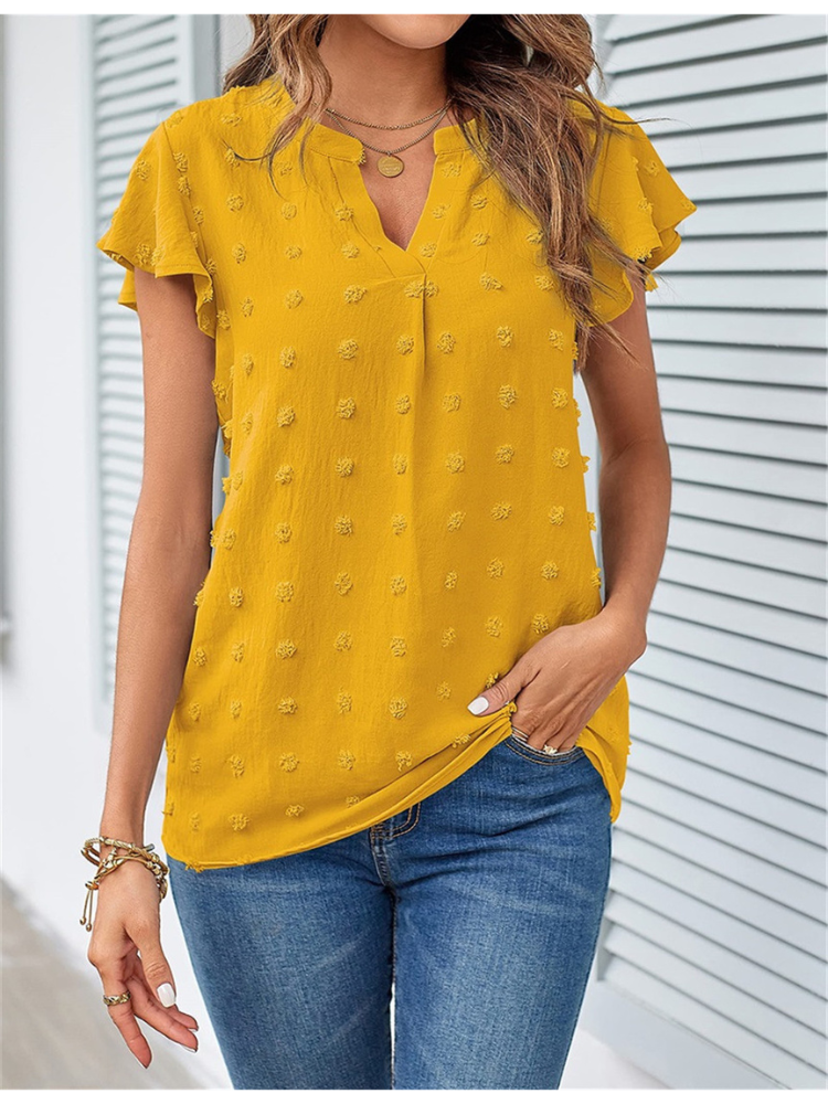 VUI Paris | Blouse Chic en Patchwork avec Volants Kari