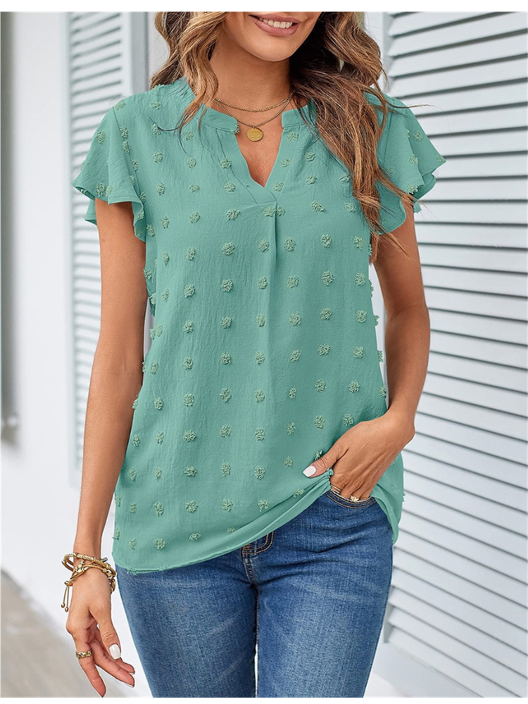 VUI Paris | Blouse Chic en Patchwork avec Volants Kari