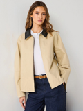 VUI Paris | VESTE INTEMPORELLE À COL CONTRASTANT