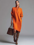 VUI Paris | ROBE PULL À COL BOUTONNÉ